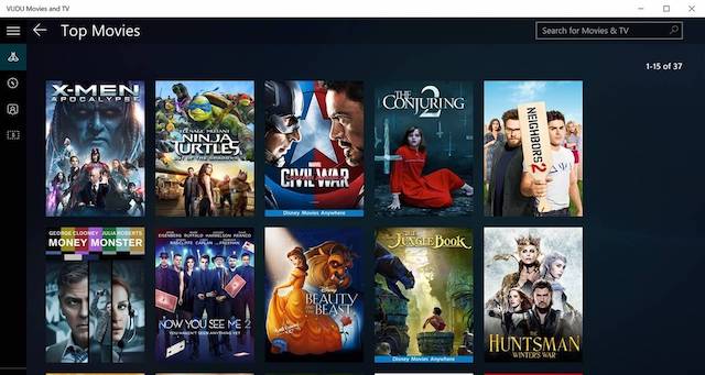 VUDU app for PC