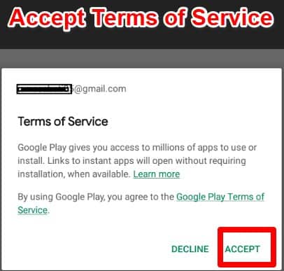 Accept Play Store Terms of Service  - Download Prisma for PC