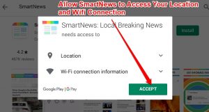 Allow Access to Location and Wifi
