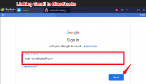 Linking Gmail to BlueStacks - Download Photomath for PC