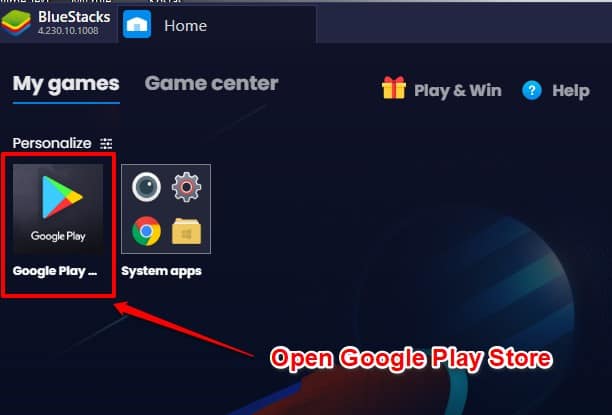 Open Google Play Store